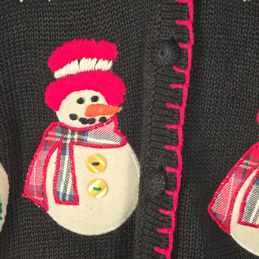 Victoria Jones Woman 2X NWT Christmas Snowman Sweater Vest - Picture 6 of 9
